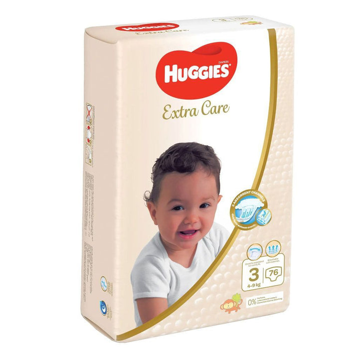 Huggies Extra Care Baby Diapers, Size 3, 4-9Kg, Pack of 76's - Special Price - Easy Pharmacy LLC