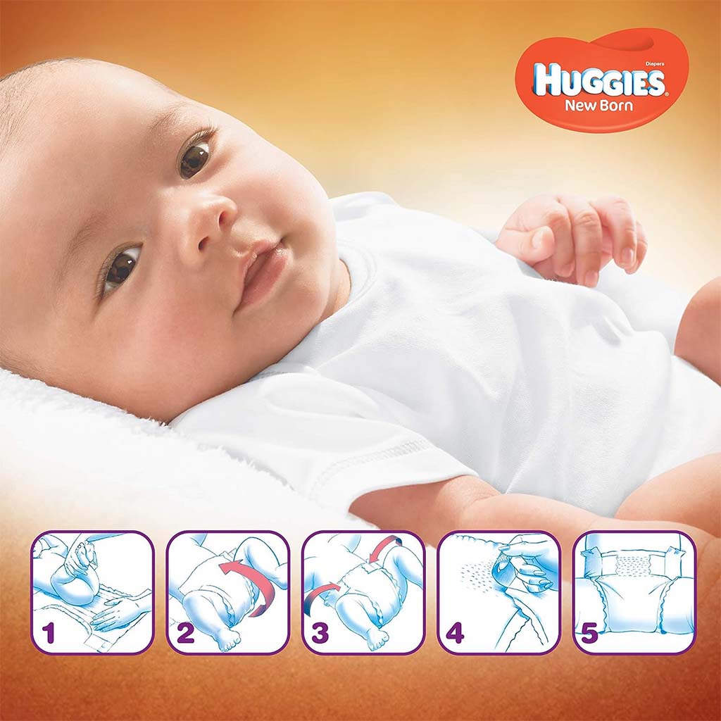 Huggies Extra Care Newborn Diapers, Size 2, 4-6Kg, Promo Jumbo Pack of 2 x 64's - Easy Pharmacy LLC