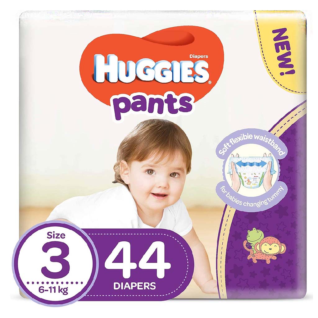 Huggies Baby Diaper Pants, Size 3, 6-11Kg, Pack of 44's - Special Price - Easy Pharmacy LLC