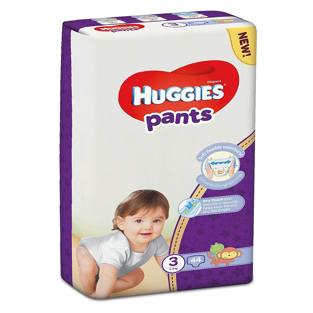 Huggies Baby Diaper Pants, Size 3, 6-11Kg, Pack of 44's - Special Price - Easy Pharmacy LLC
