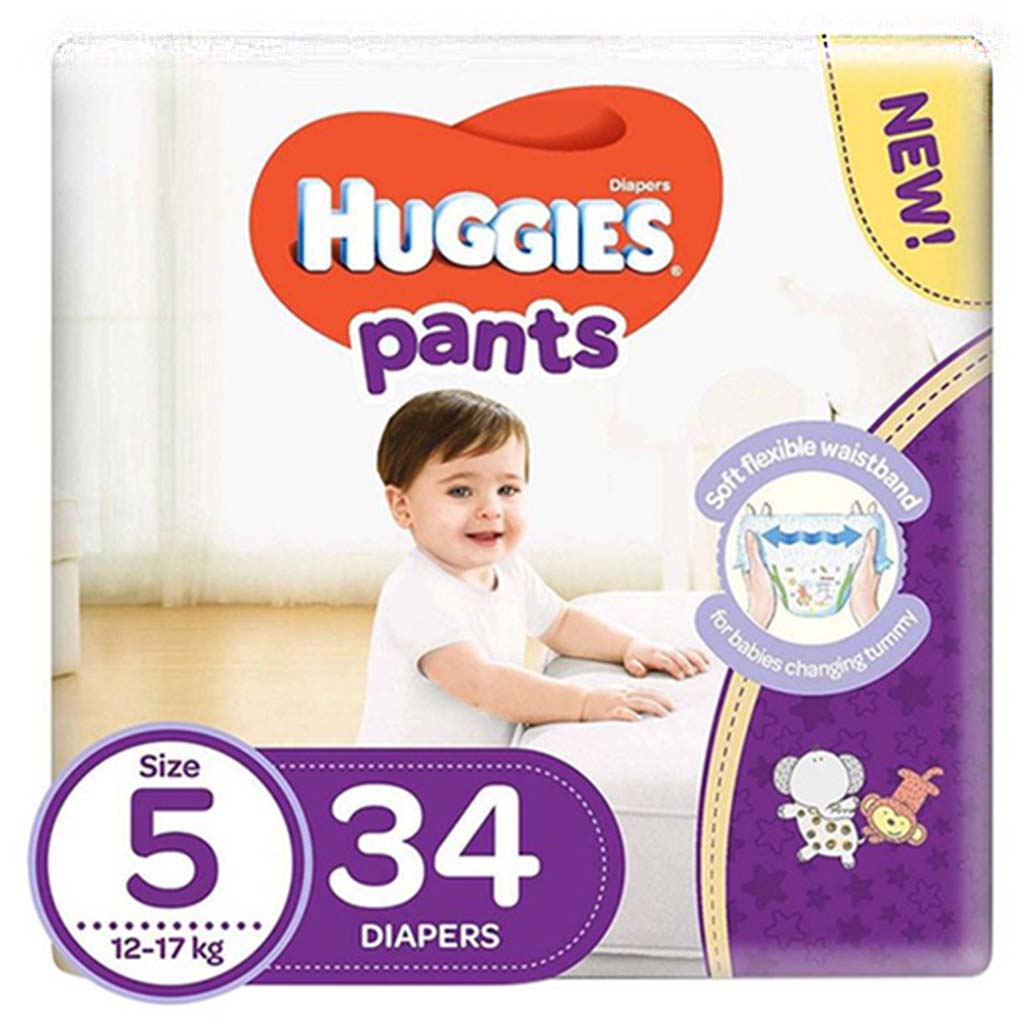 Huggies Baby Diaper Pants, Size 5, 12-17Kg, Pack of 34's - Special Price - Easy Pharmacy LLC