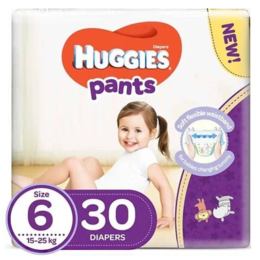 Huggies Baby Diaper Pants, Size 6, 15-25Kg, Pack of 30's - Special Price - Easy Pharmacy LLC