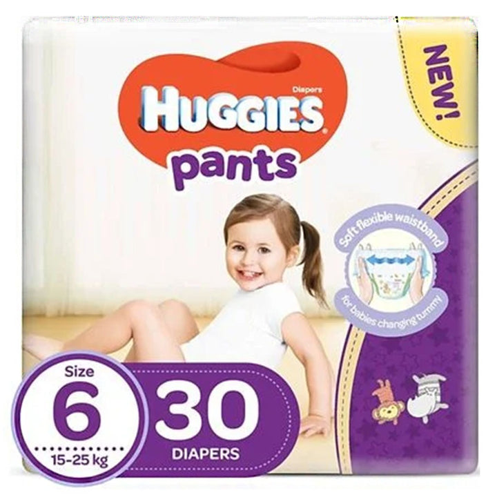 Huggies Baby Diaper Pants, Size 6, 15-25Kg, Pack of 30's - Special Price - Easy Pharmacy LLC