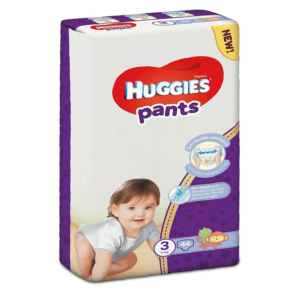 Huggies Active Baby Diaper Pants, Size 3, 6-11Kg, Promo Pack of 2 x 44's - Easy Pharmacy LLC