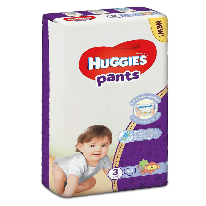 Huggies Active Baby Diaper Pants, Size 3, 6-11Kg, Promo Pack of 2 x 44's - Easy Pharmacy LLC