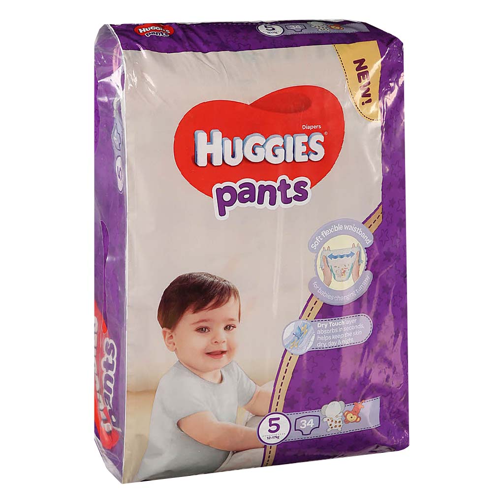 Huggies Active Baby Diaper Pants, Size 5, 12-17Kg, Promo Pack of 2 x 34's - Easy Pharmacy LLC