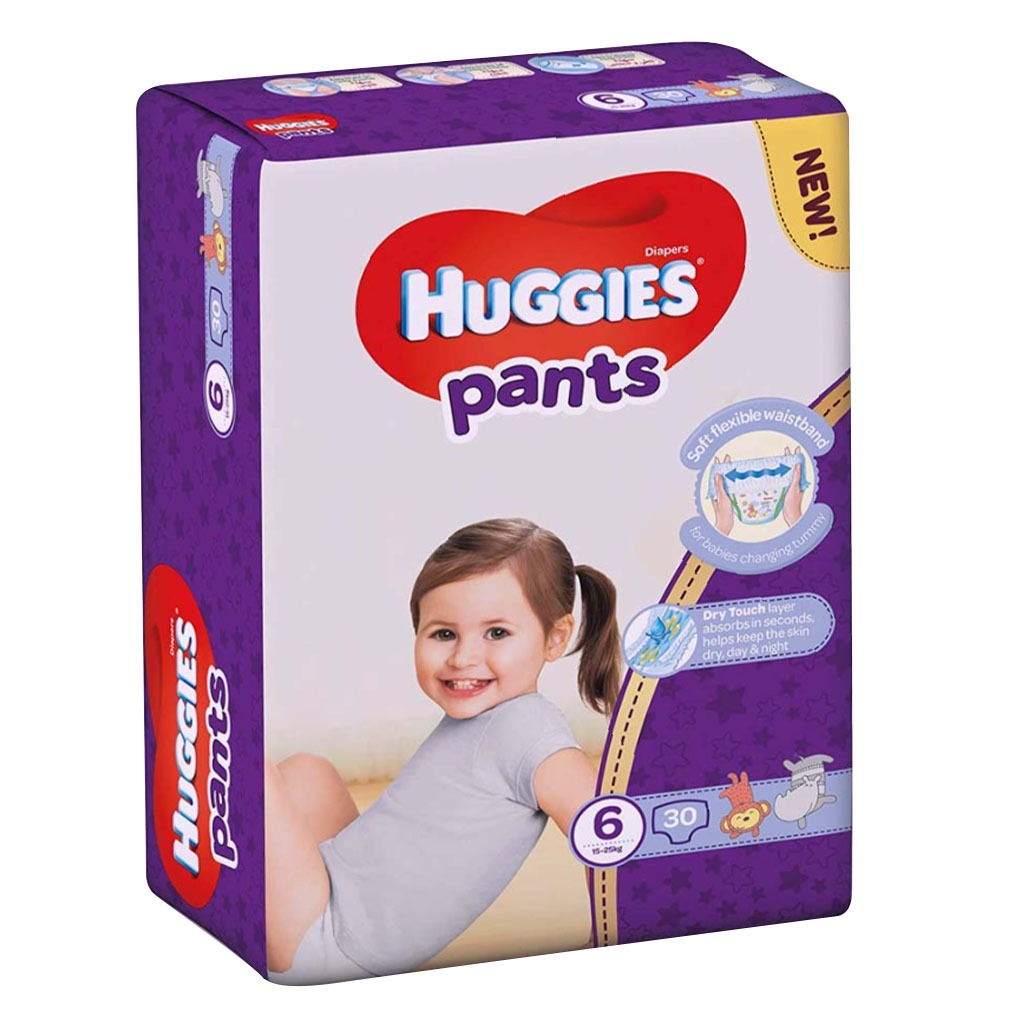 Huggies Active Baby Diaper Pants, Size 6, 15-25Kg, Promo Pack of 2 x 30's - Easy Pharmacy LLC