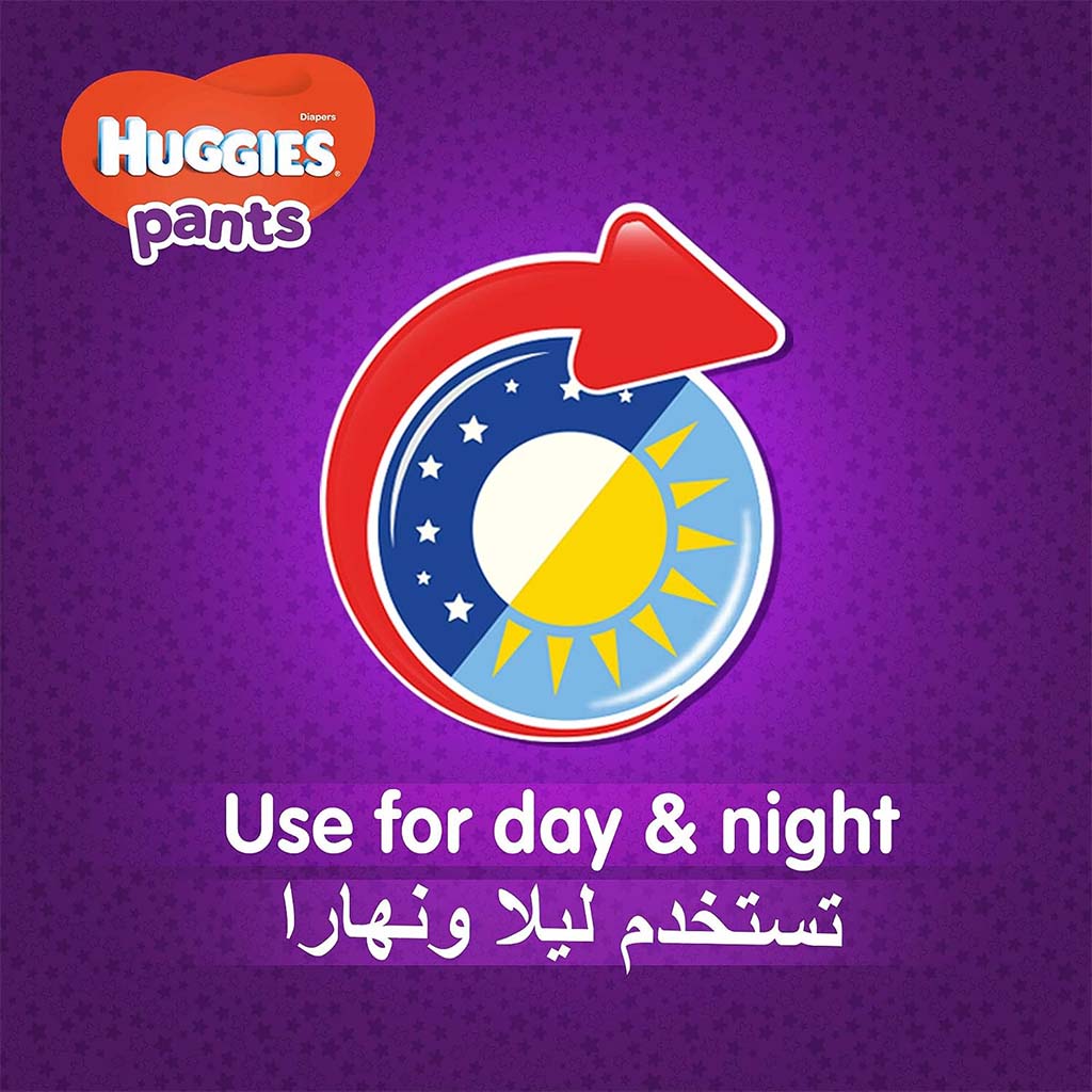 Huggies Active Baby Diaper Pants, Size 6, 15-25Kg, Promo Pack of 2 x 30's - Easy Pharmacy LLC