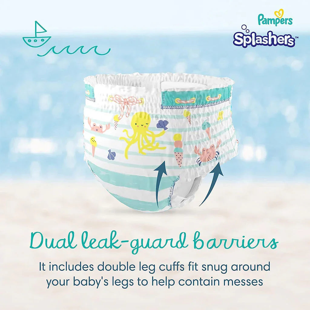 Pampers Splashers Baby Swim Pants, Size 3-4, 6-11Kg, Saving Pack of 96's - Easy Pharmacy LLC