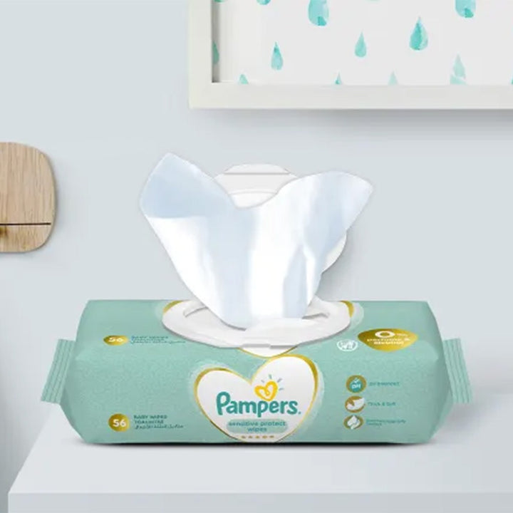 Pampers Sensitive Protect Baby Wet Wipes, Pack of 12's - Easy Pharmacy LLC