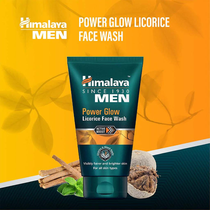 Himalaya Men’s Power Glow Active Boost Licorice Face Wash 100ml - Easy Pharmacy LLC