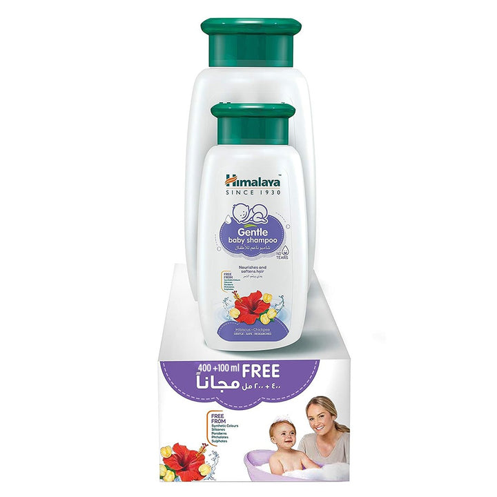 Himalaya Gentle No-Tears Baby Shampoo With Hibiscus & Chickpea 400ml + 100ml, Value Pack - Easy Pharmacy LLC