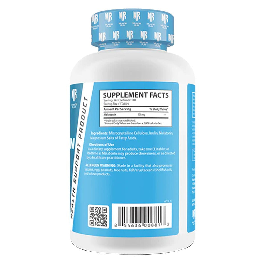 Muscle Rulz 10mg Melatonin Tablets, Pack of 100's - Easy Pharmacy LLC