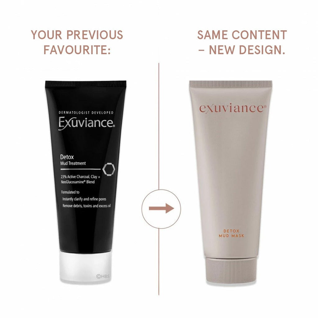 Exuviance Detox Clarifying Mud Facial Mask Treatment With Activated Charcoal 100ml - Easy Pharmacy LLC
