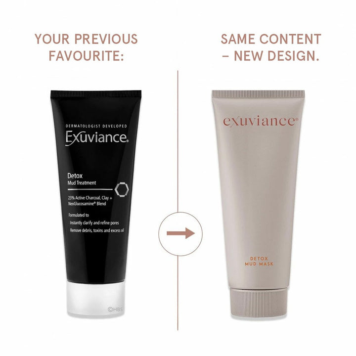 Exuviance Detox Clarifying Mud Facial Mask Treatment With Activated Charcoal 100ml - Easy Pharmacy LLC