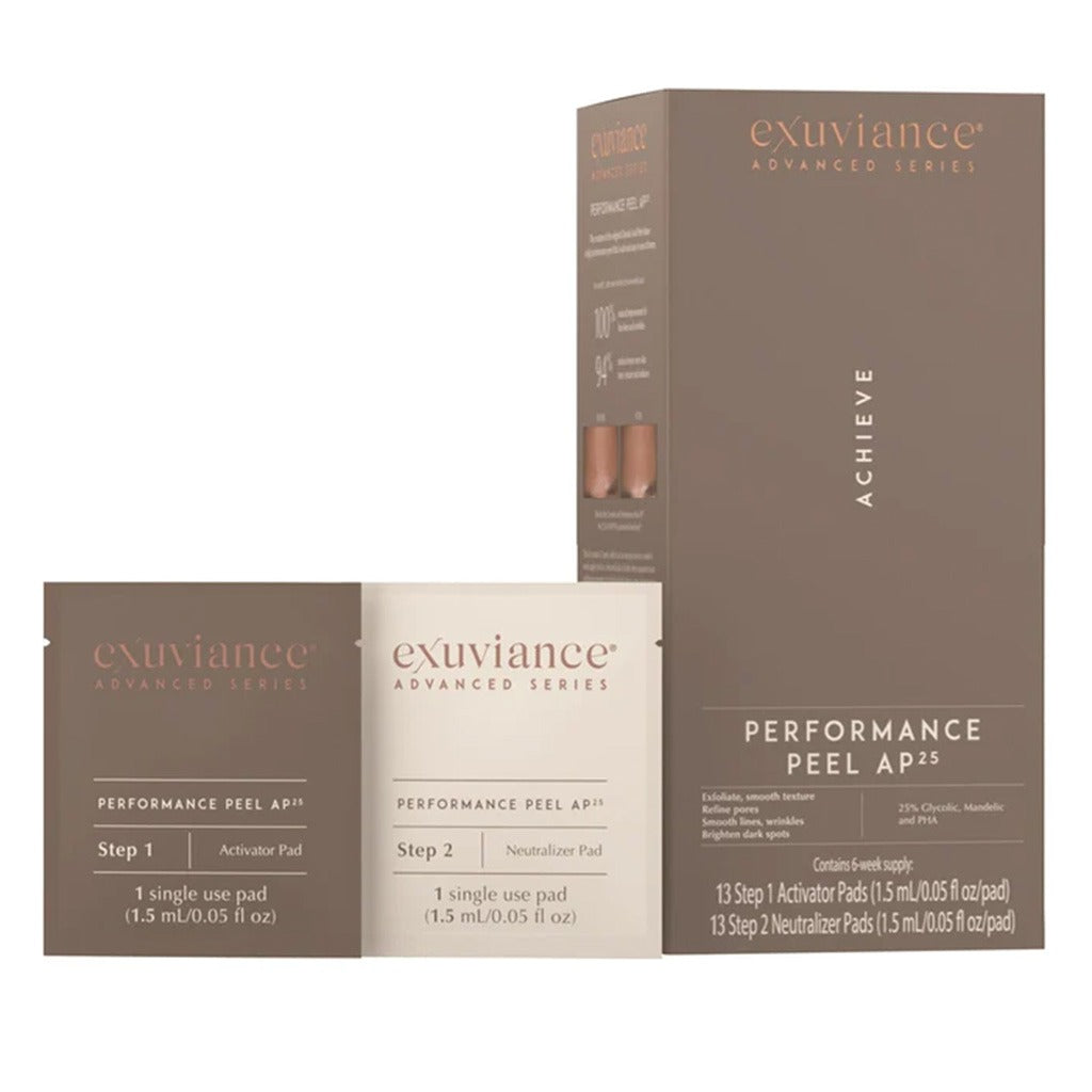 Exuviance Performance Peel AP25 At-Home Chemical Peel 1.5ml, Pack of Step 1 Activator Pads, 13's + Step 2 Neutralizer Pads, 13's - Easy Pharmacy LLC