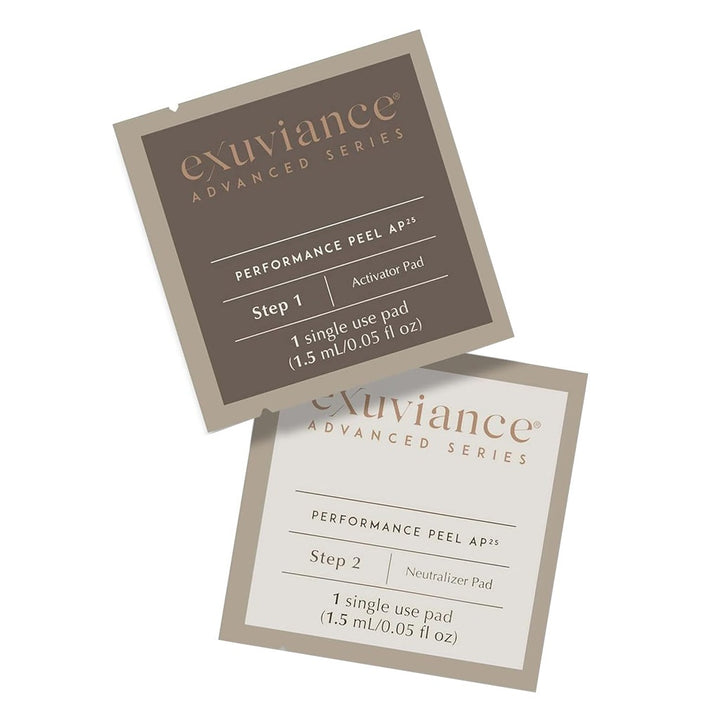 Exuviance Performance Peel AP25 At-Home Chemical Peel 1.5ml, Pack of Step 1 Activator Pads, 13's + Step 2 Neutralizer Pads, 13's - Easy Pharmacy LLC