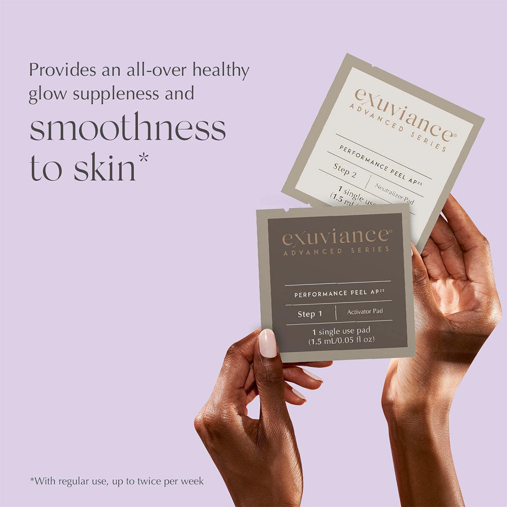 Exuviance Performance Peel AP25 At-Home Chemical Peel 1.5ml, Pack of Step 1 Activator Pads, 13's + Step 2 Neutralizer Pads, 13's - Easy Pharmacy LLC