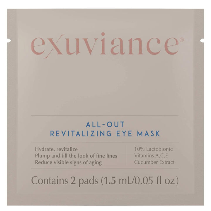 Exuviance All-Out Revitalizing Anti-Aging Eye Mask Pads 1.5ml, Pack of 2 Pads per 12 Packets - Easy Pharmacy LLC