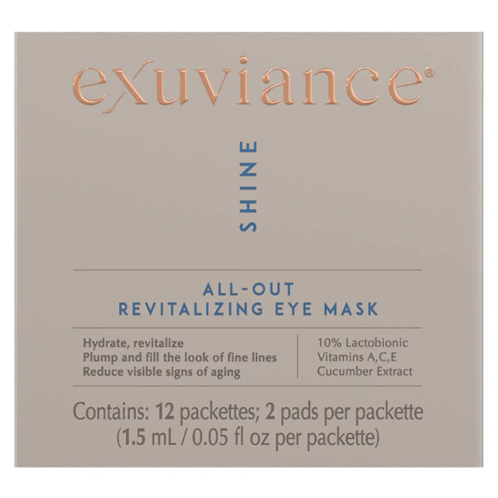 Exuviance All-Out Revitalizing Anti-Aging Eye Mask Pads 1.5ml, Pack of 2 Pads per 12 Packets - Easy Pharmacy LLC