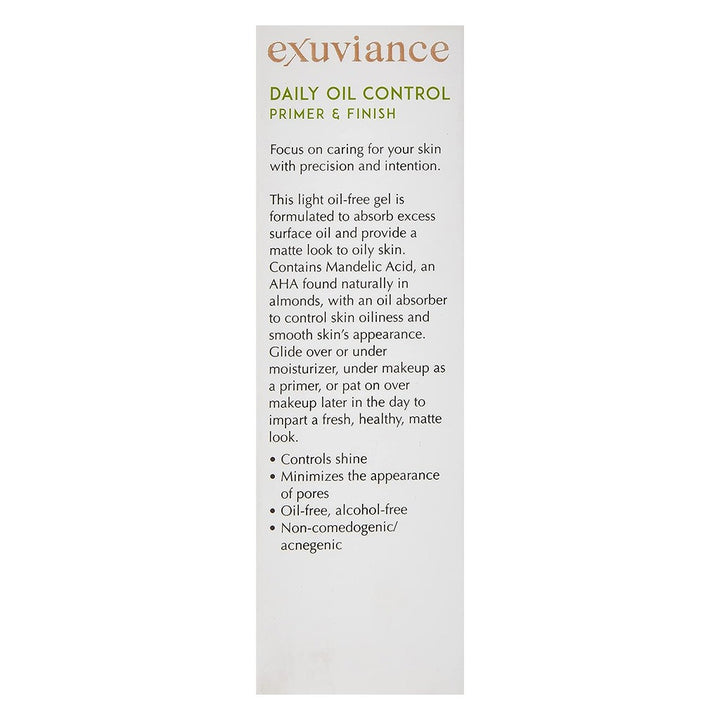 Exuviance Daily Oil Control Face Primer & Matte Finish AHA/PHA Gel For Oily & Acne-Prone Skin 30g - Easy Pharmacy LLC