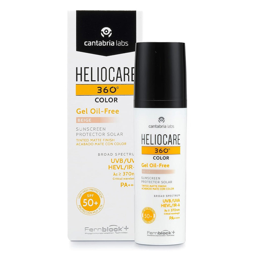 Heliocare 360° Gel Oil-Free Broad Spectrum Tinted Sunscreen With SPF50+ & PA++++ - Beige 50ml - Easy Pharmacy LLC