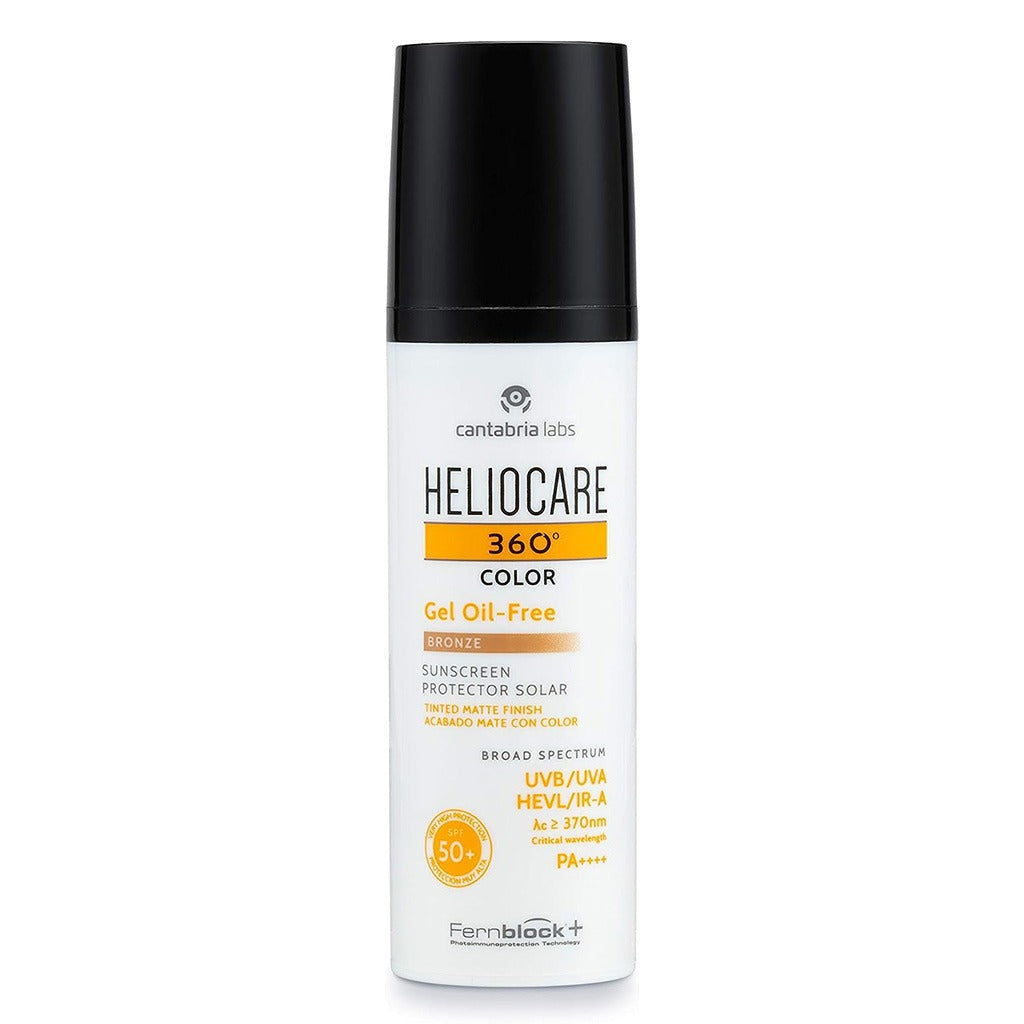 Heliocare 360° Gel Oil-Free Broad Spectrum Tinted Sunscreen With SPF50+ & PA++++ - Bronze 50ml - Easy Pharmacy LLC