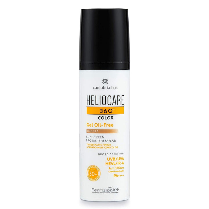 Heliocare 360° Gel Oil-Free Broad Spectrum Tinted Sunscreen With SPF50+ & PA++++ - Bronze 50ml - Easy Pharmacy LLC