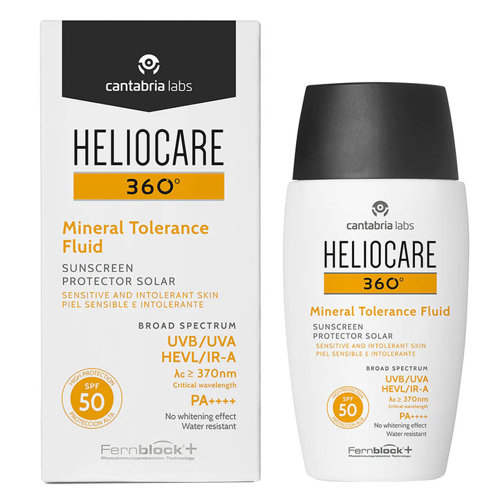Heliocare 360° Mineral Tolerance Fluid Broad Spectrum Sunscreen With SPF 50 & PA++++ 50ml - Easy Pharmacy LLC