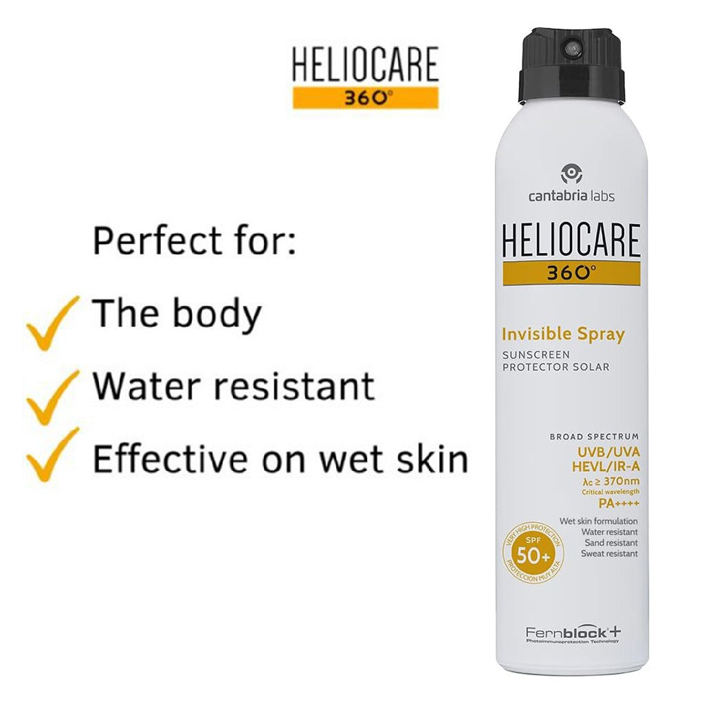 Heliocare 360° Invisible Spray Broad Spectrum Sunscreen With SPF50+ 200ml - Easy Pharmacy LLC