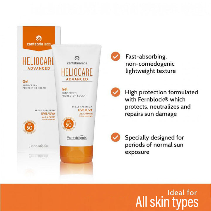 Heliocare Advance Gel Broad Spectrum Sunscreen With SPF50 50ml - Easy Pharmacy LLC