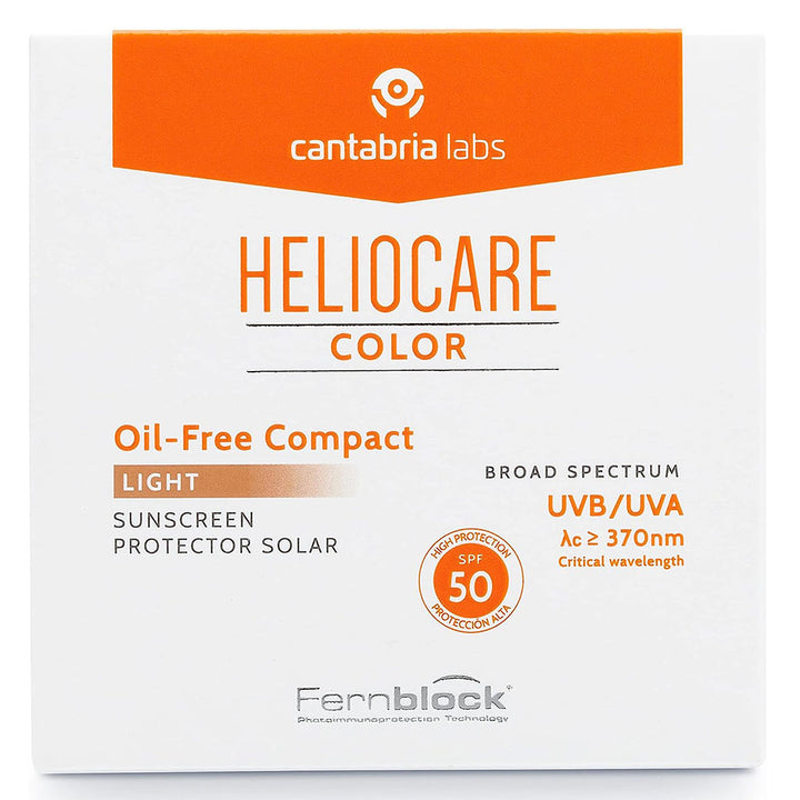 Heliocare Color Oil-Free Compact With Broad Spectrum Sunscreen SPF50 - Light 10g - Easy Pharmacy LLC