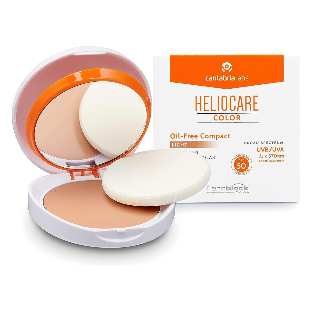 Heliocare Color Oil-Free Compact With Broad Spectrum Sunscreen SPF50 - Light 10g - Easy Pharmacy LLC