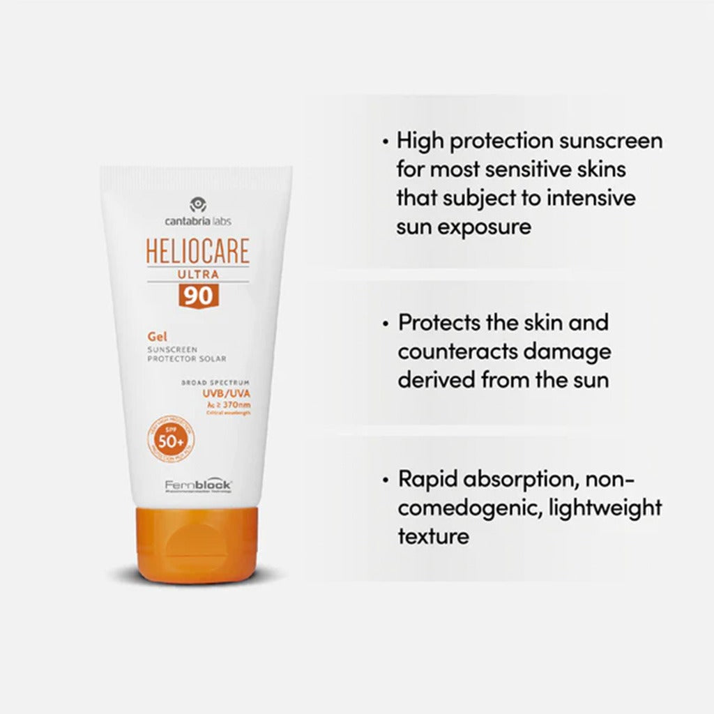 Heliocare Ultra Gel Broad Spectrum Sunscreen With SPF90 50ml - Easy Pharmacy LLC