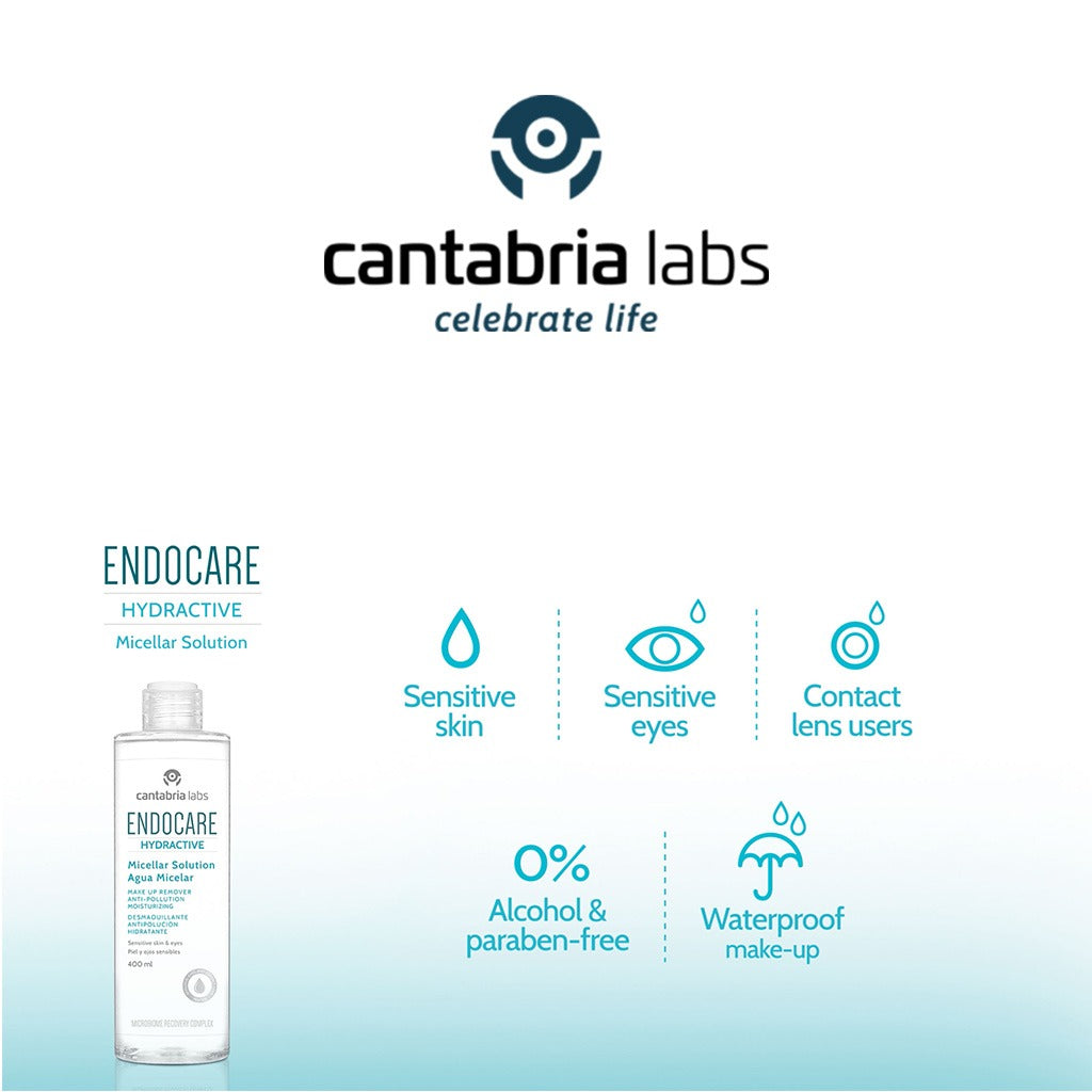 Endocare Hydractive Moisturizing Make-up Remover Micelar Solution For All Skin Types 400ml - Easy Pharmacy LLC