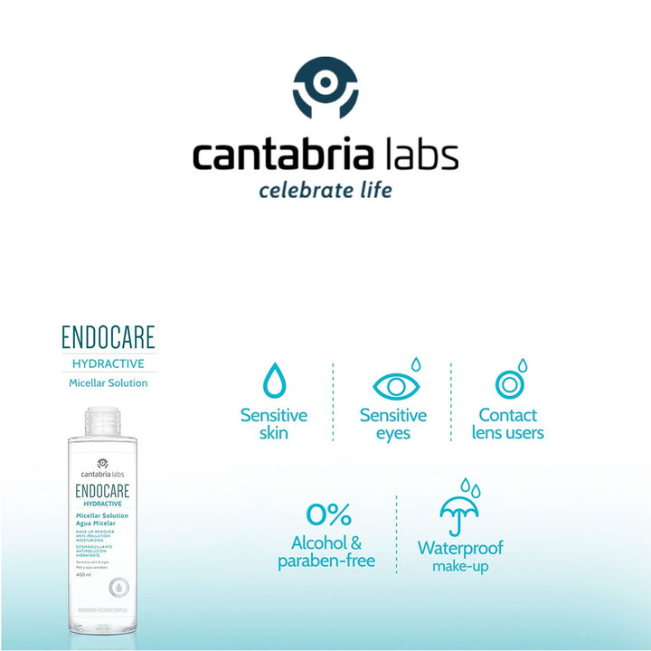 Endocare Hydractive Moisturizing Make-up Remover Micelar Solution For All Skin Types 400ml - Easy Pharmacy LLC