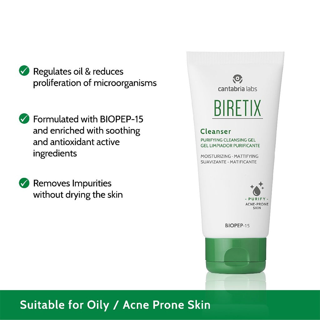 Biretix Cleanser Moisturizing, Mattifying & Purifying Cleansing Gel For Acne-Prone Skin 150ml - Easy Pharmacy LLC