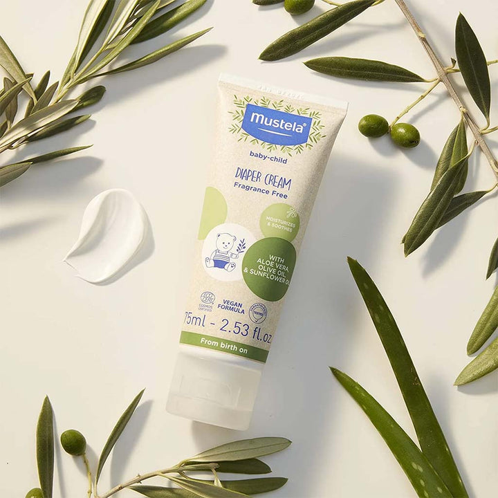 Mustela Bio Organic Moisturizing & Soothing Fragrance-Free Baby Diaper Cream 75ml - Easy Pharmacy LLC