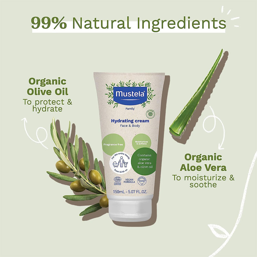 Mustela Bio Organic Hydrating Baby Cream For Face And Body 150ml - Easy Pharmacy LLC