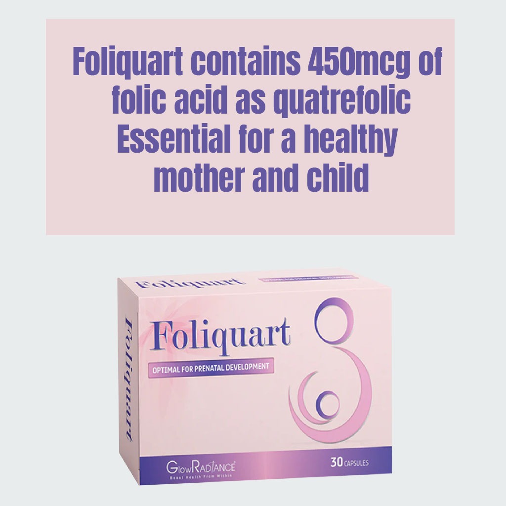 GlowRadiance Foliquart Capsules For Prenatal Development, Pack of 30's - Easy Pharmacy LLC