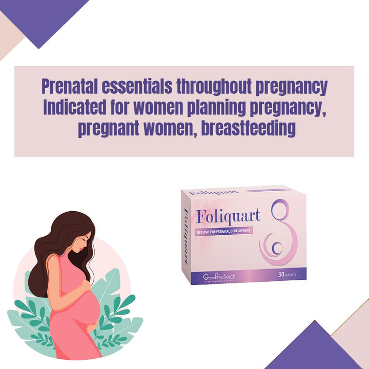 GlowRadiance Foliquart Capsules For Prenatal Development, Pack of 30's - Easy Pharmacy LLC
