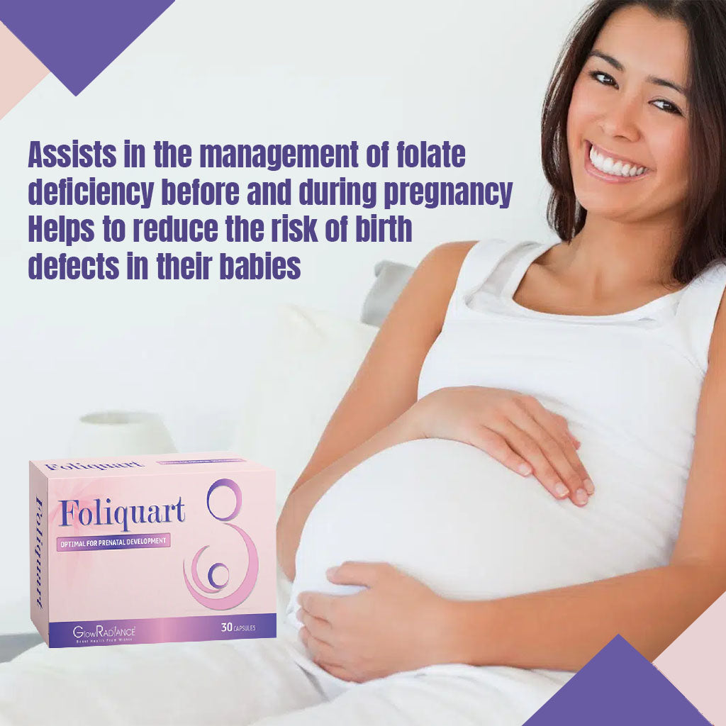 GlowRadiance Foliquart Capsules For Prenatal Development, Pack of 30's - Easy Pharmacy LLC