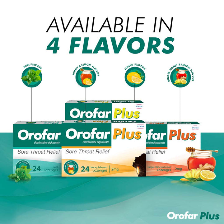 Orofar Plus Sore Throat Relief Lozenges, Mint Flavor, Pack of 24's - Easy Pharmacy LLC