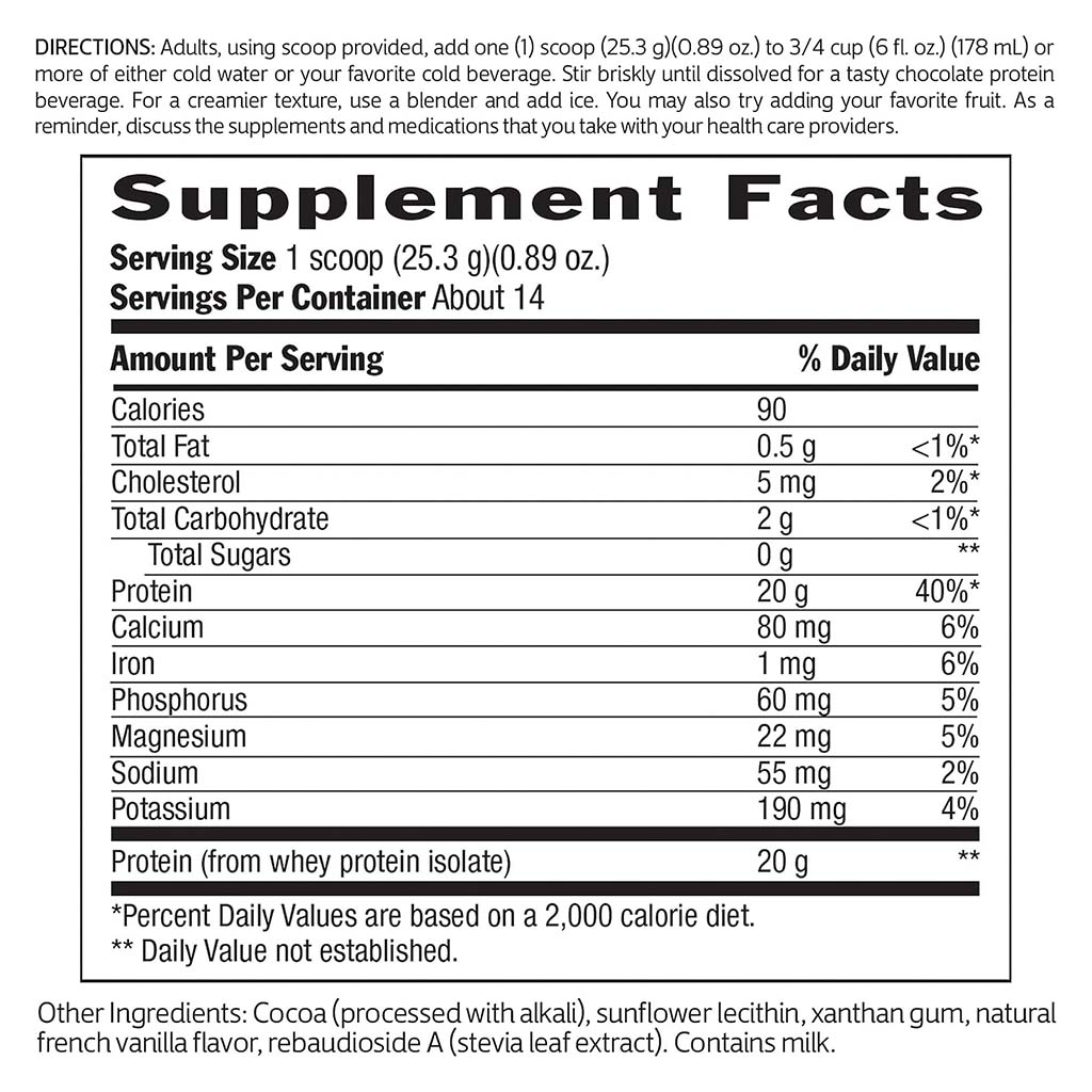 Biochem Sugar-Free 100% Whey Isolate Protein Powder - Chocolate Flavor 355g - Easy Pharmacy LLC