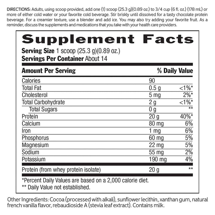 Biochem Sugar-Free 100% Whey Isolate Protein Powder - Chocolate Flavor 355g - Easy Pharmacy LLC