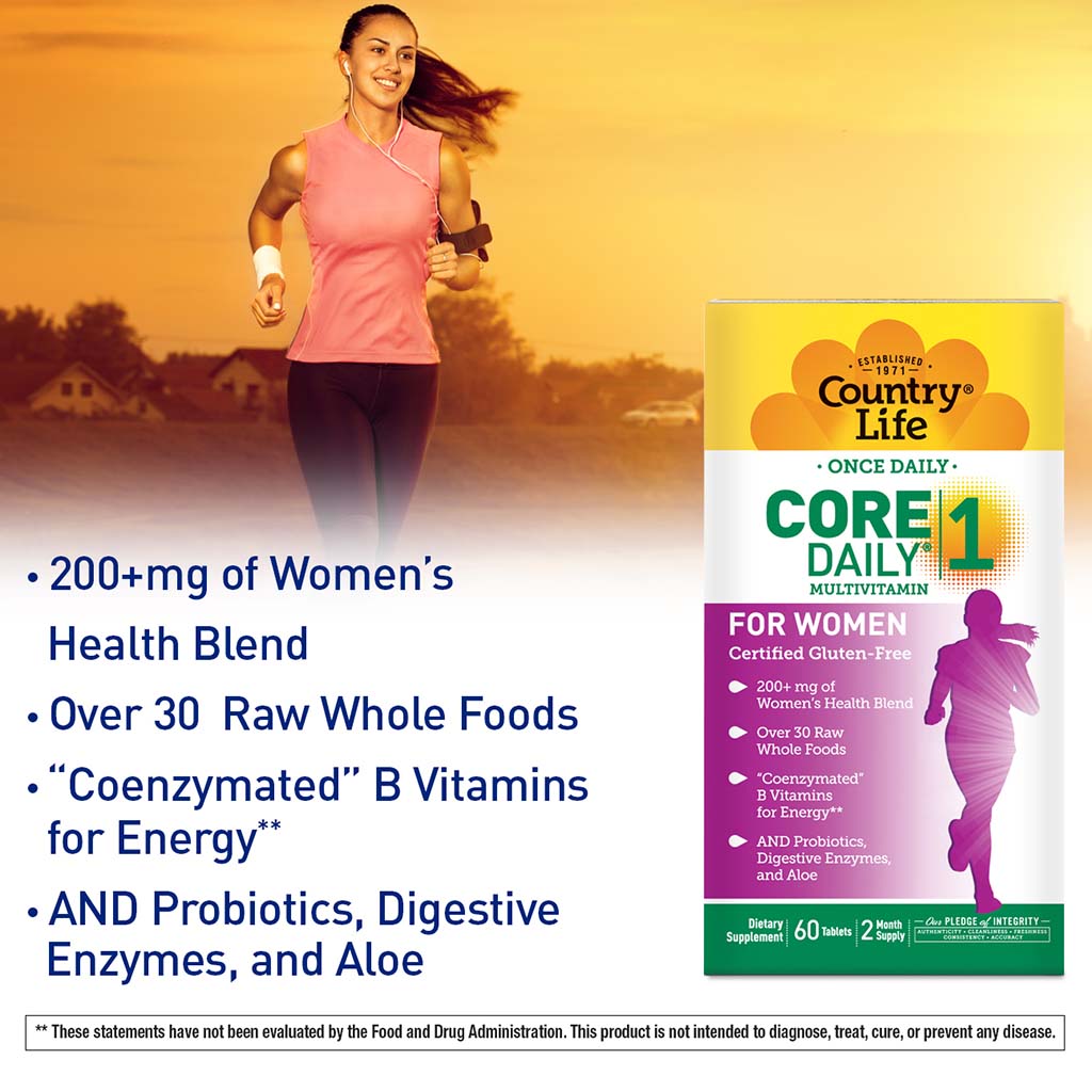 Country Life Core Daily-1 Women Multivitamin Tablets, Pack of 60's - Easy Pharmacy LLC