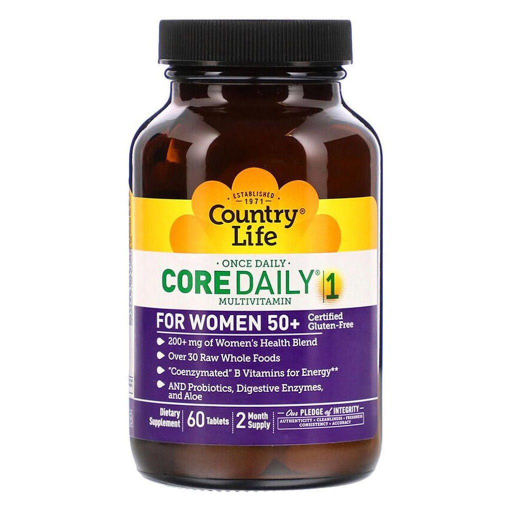 Country Life Core Daily-1 Women 50+ Years Multivitamin Supplement Tablets, Pack of 60's - Easy Pharmacy LLC
