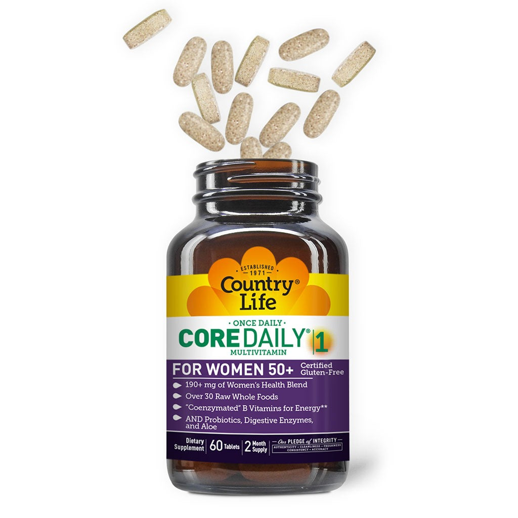 Country Life Core Daily-1 Women 50+ Years Multivitamin Supplement Tablets, Pack of 60's - Easy Pharmacy LLC