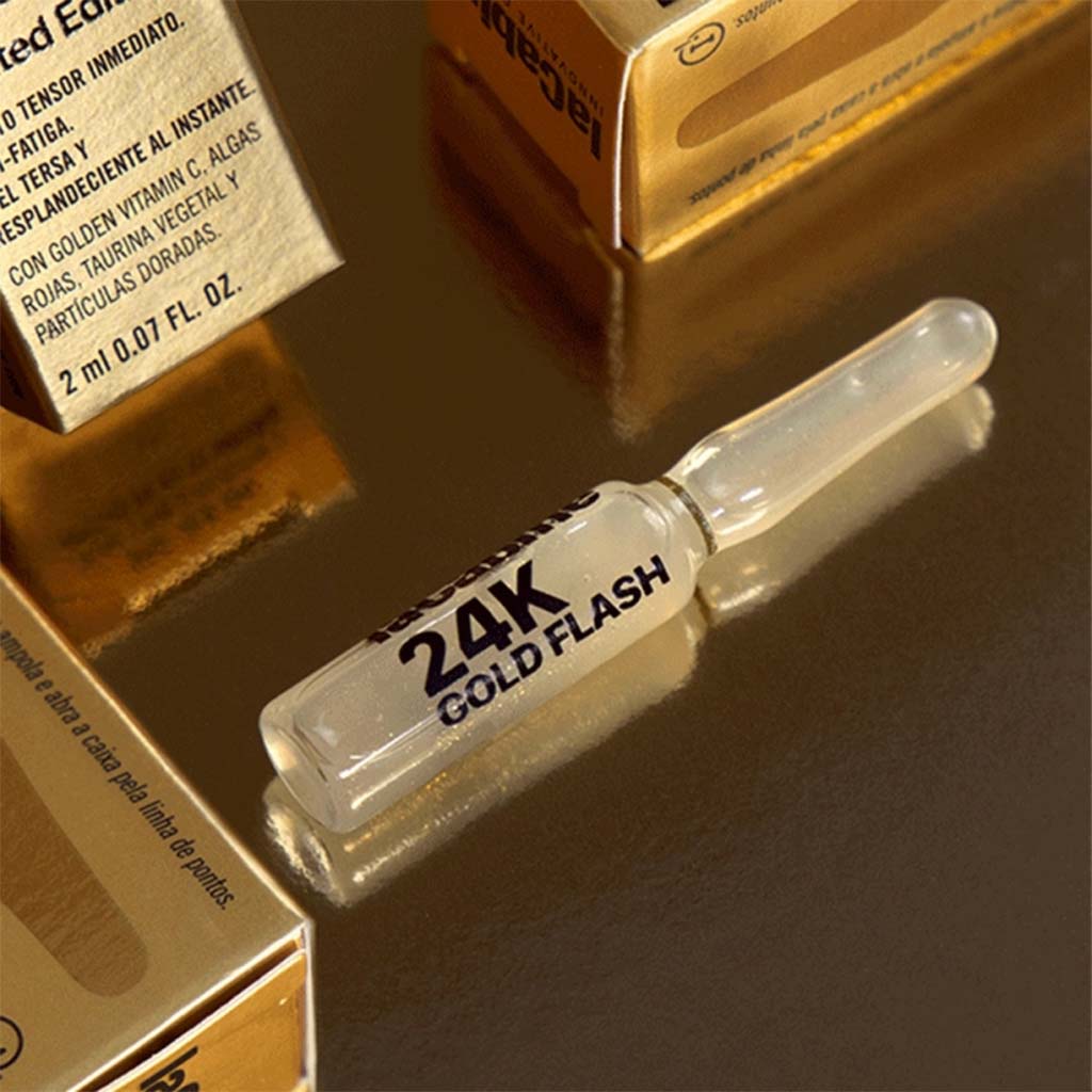 LaCabine 24K Gold Flash 2ml Golden Facial Serum Ampoules For Instant Glowing Skin, Limited Edition, Pack of 10's - Easy Pharmacy LLC