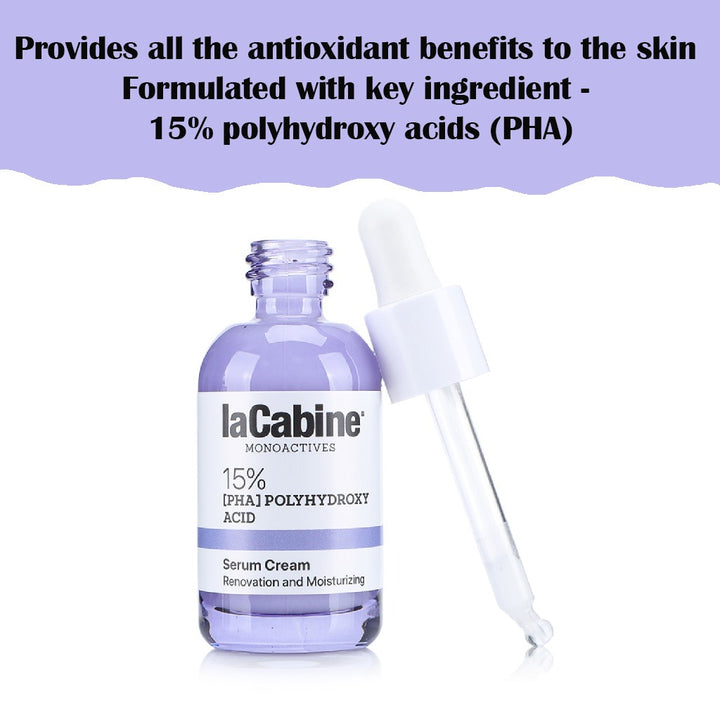 LaCabine Monoactives 15% PHA Exfoliating Serum Cream For All Skin Types 30ml - Easy Pharmacy LLC